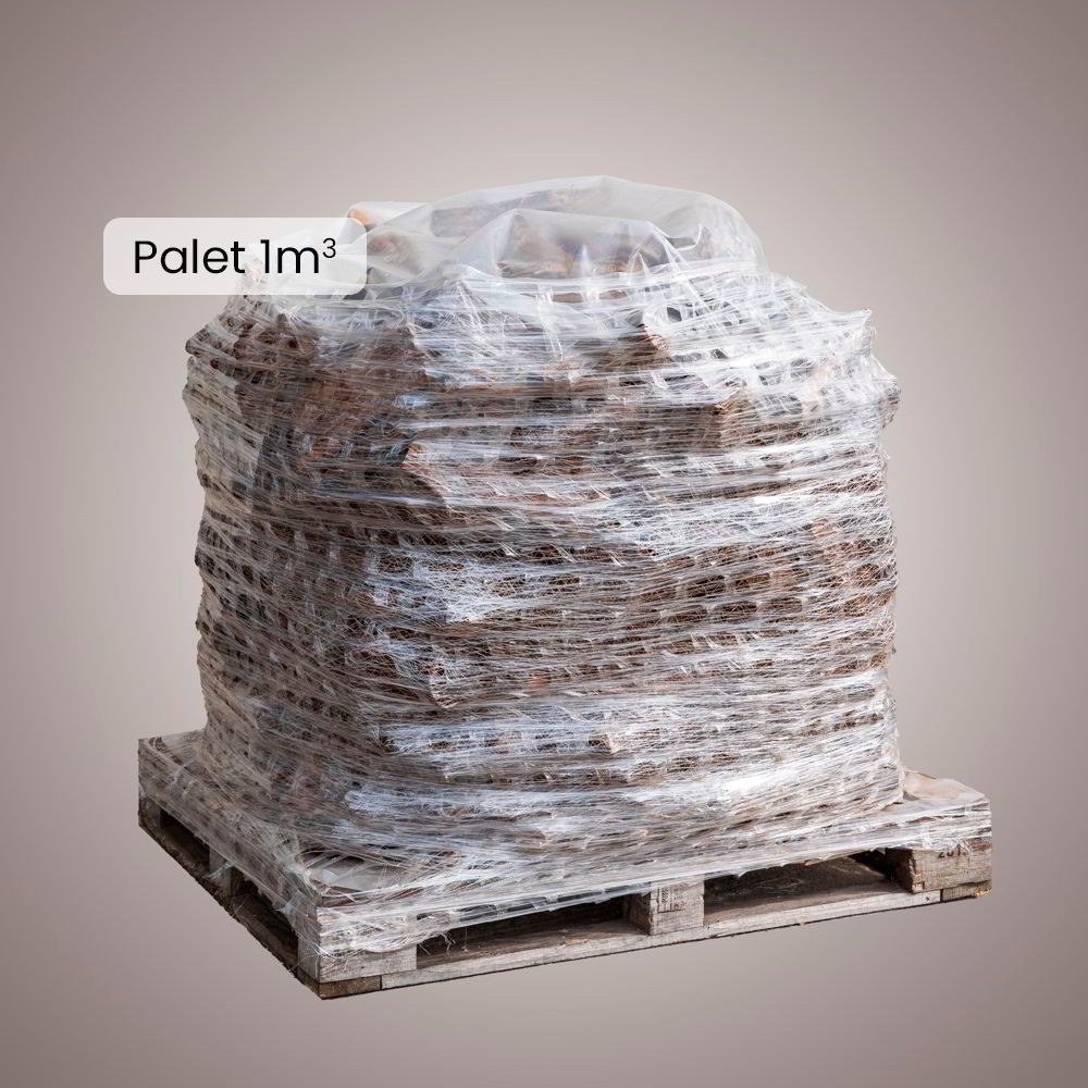Leña para estufas en palet